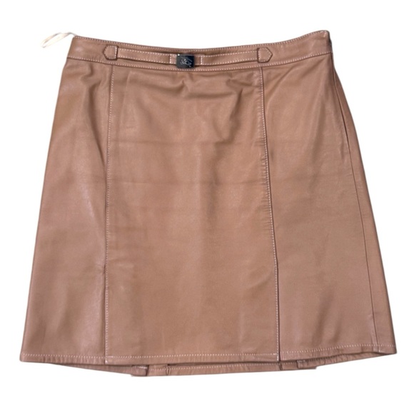 Burberry Leather Skirt Caramel Brown 38 - Picture 12 of 14